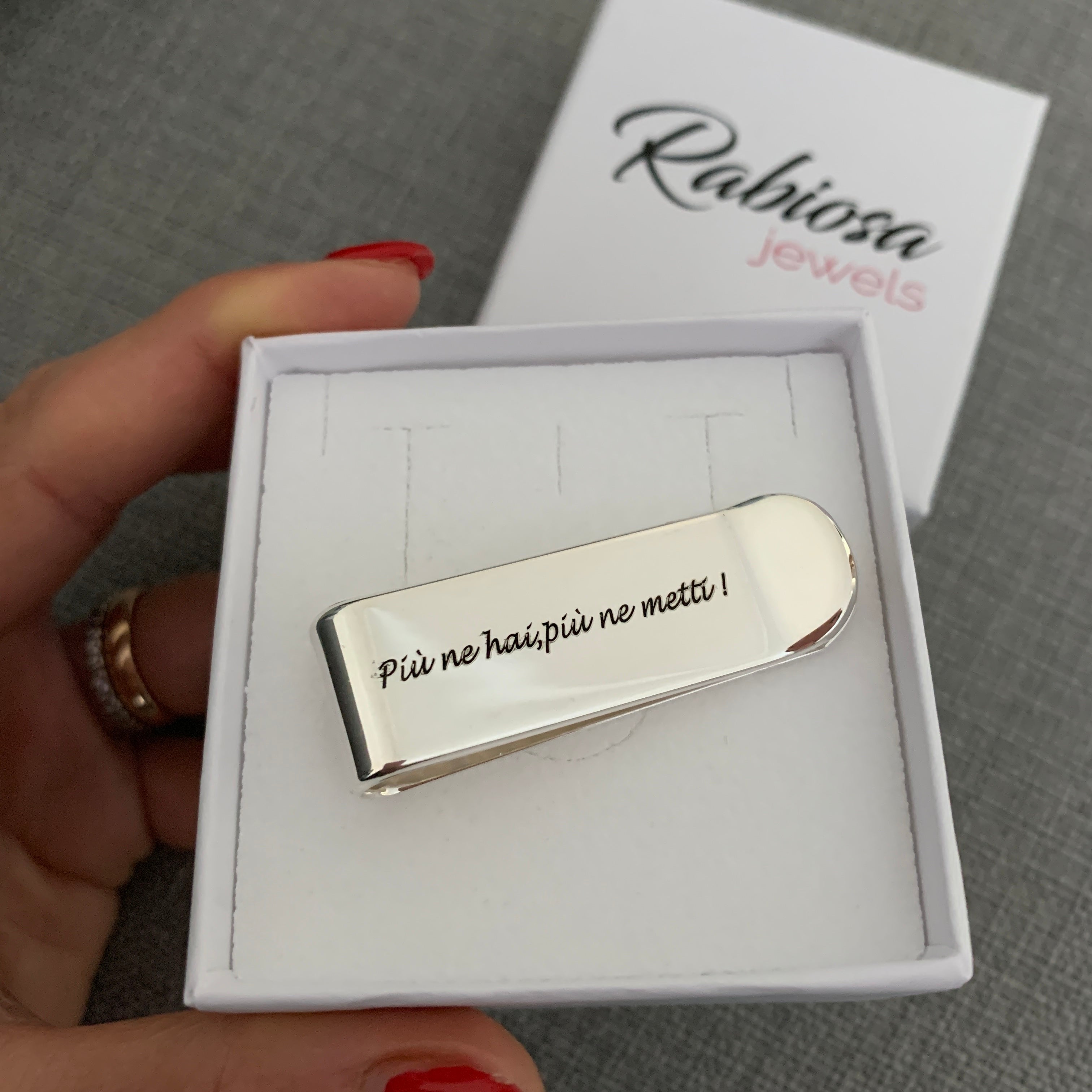 rabiosajewels_fermasoldi più ne hai più ne metti_argento925. personalizzabile.