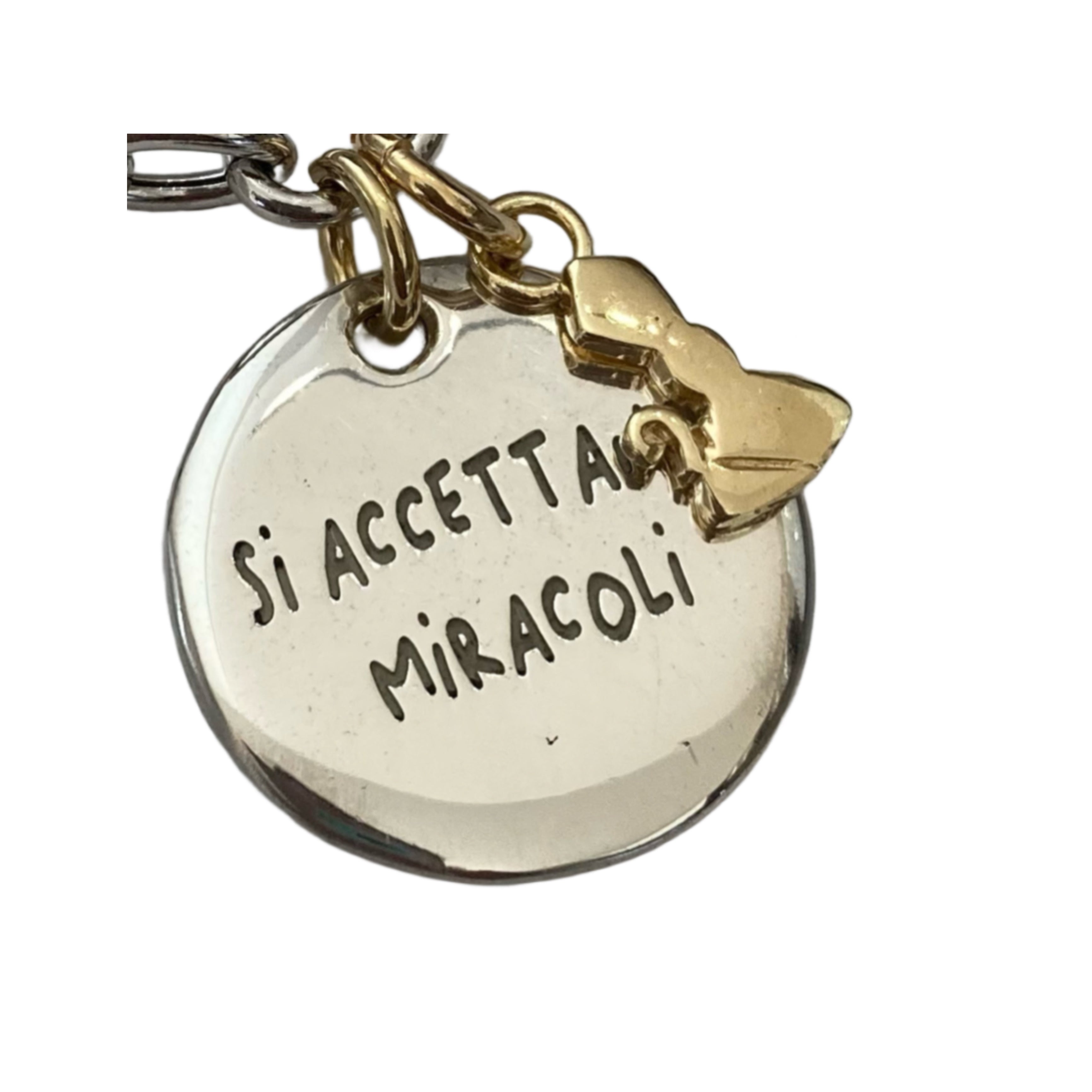 Ciondolo frase Napoli: Si accettano miracoli. RabiosaJewels 