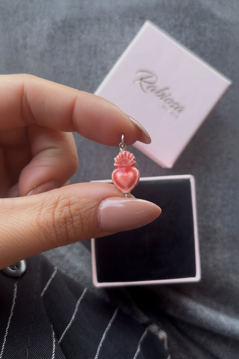 Ciondolo CUORE SACRO CERAMICA
