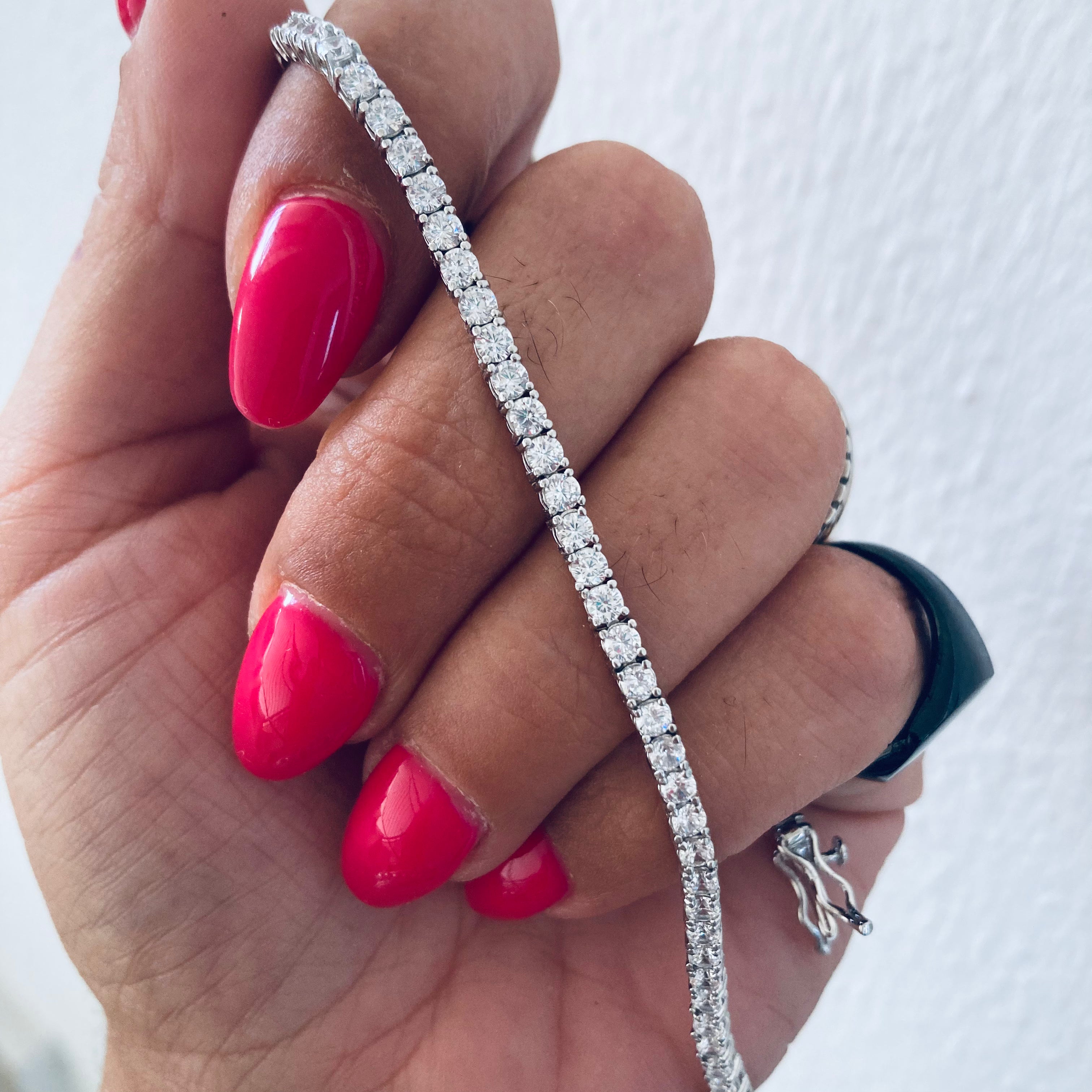 bracciale tennis in argento 925 con zirconi bianchi di Rabiosajewels