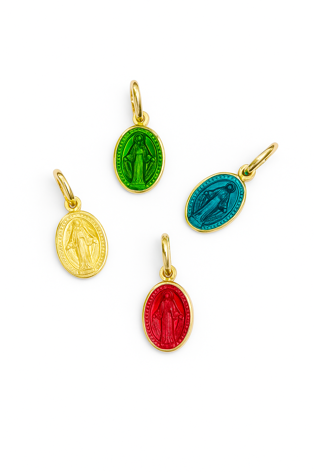 Ciondolo MADONNA MIRACOLOSA COLORATA