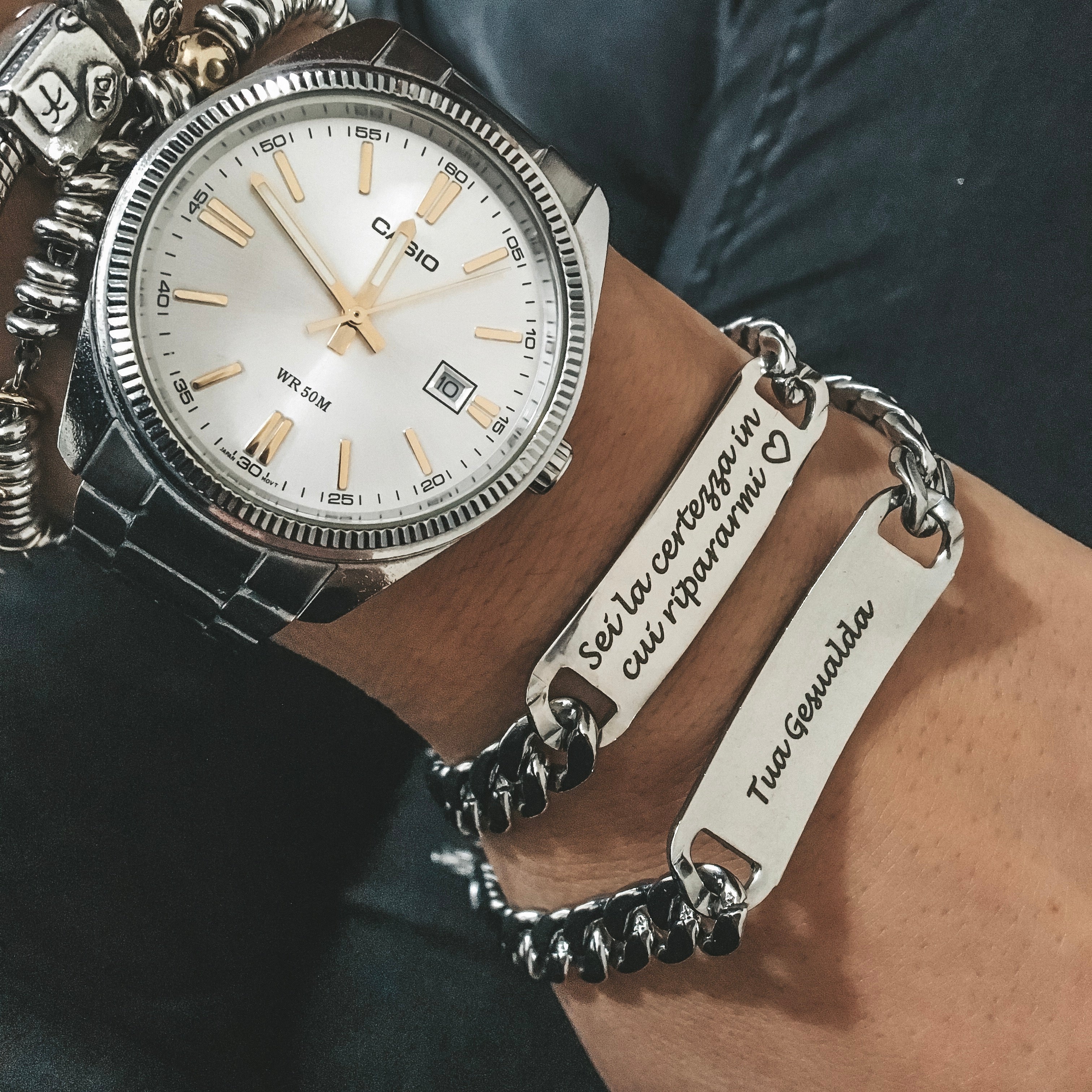 Bracciale Catena e Targhetta PERSONALIZZATO (4167551778879)
