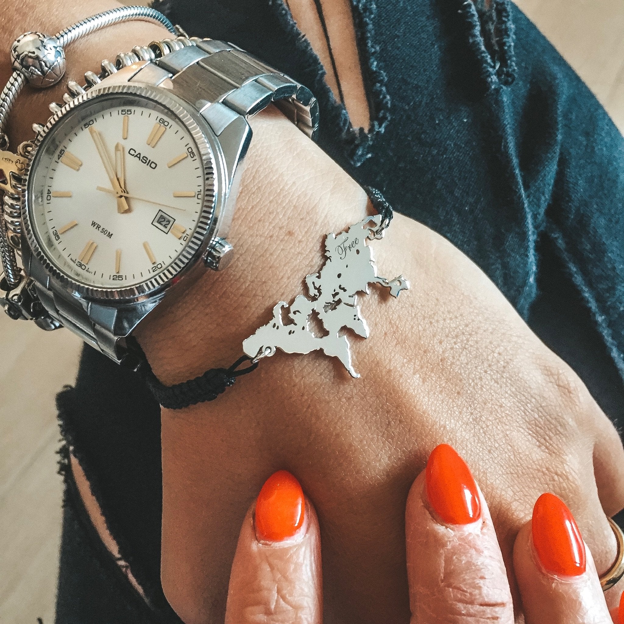 bracciale mondo. bracciale personalizzato. silver. argento 925. rabiosajewels (4379793293375)