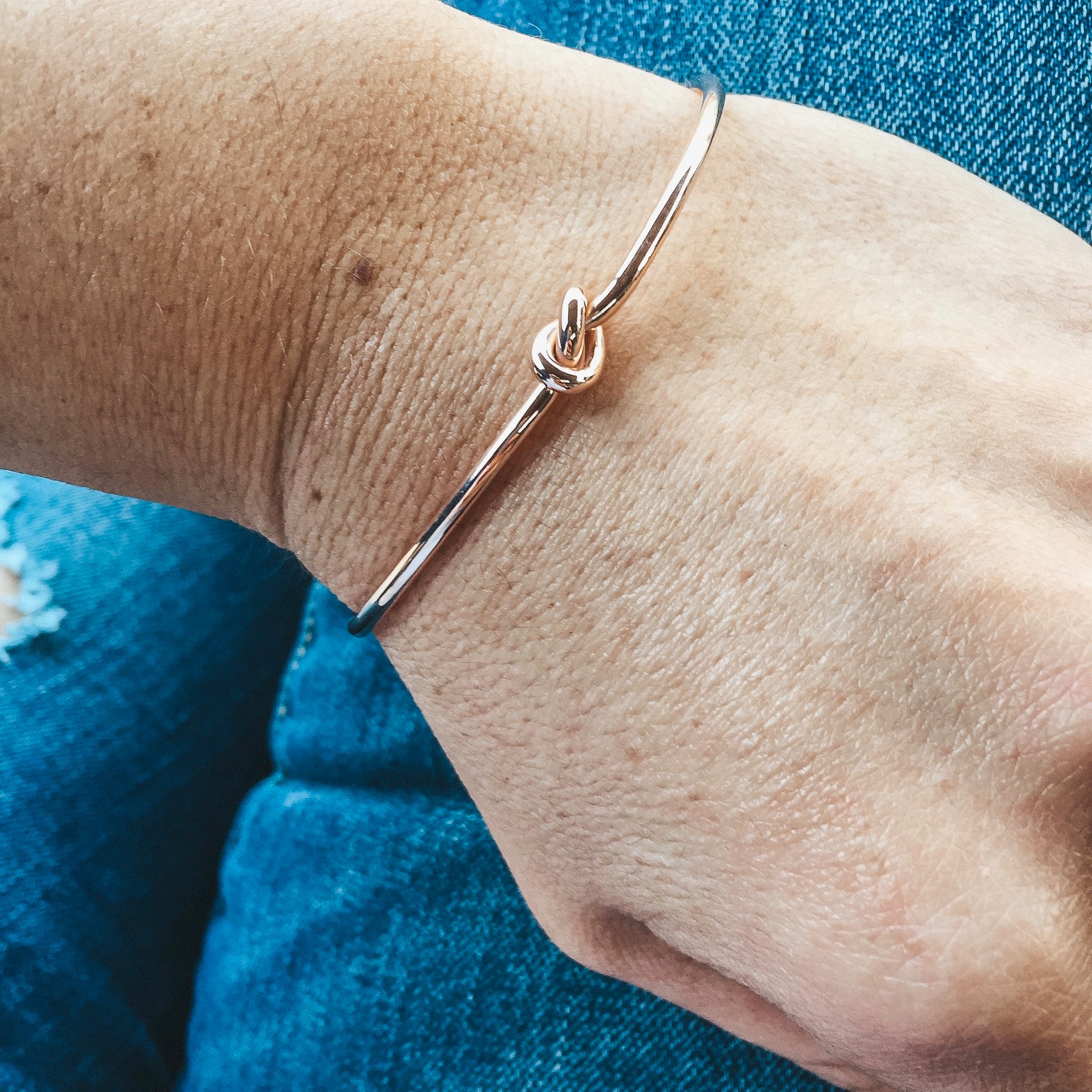 bracciale nodo. argento925. rosè. rabiosajewels. (4381470130239)