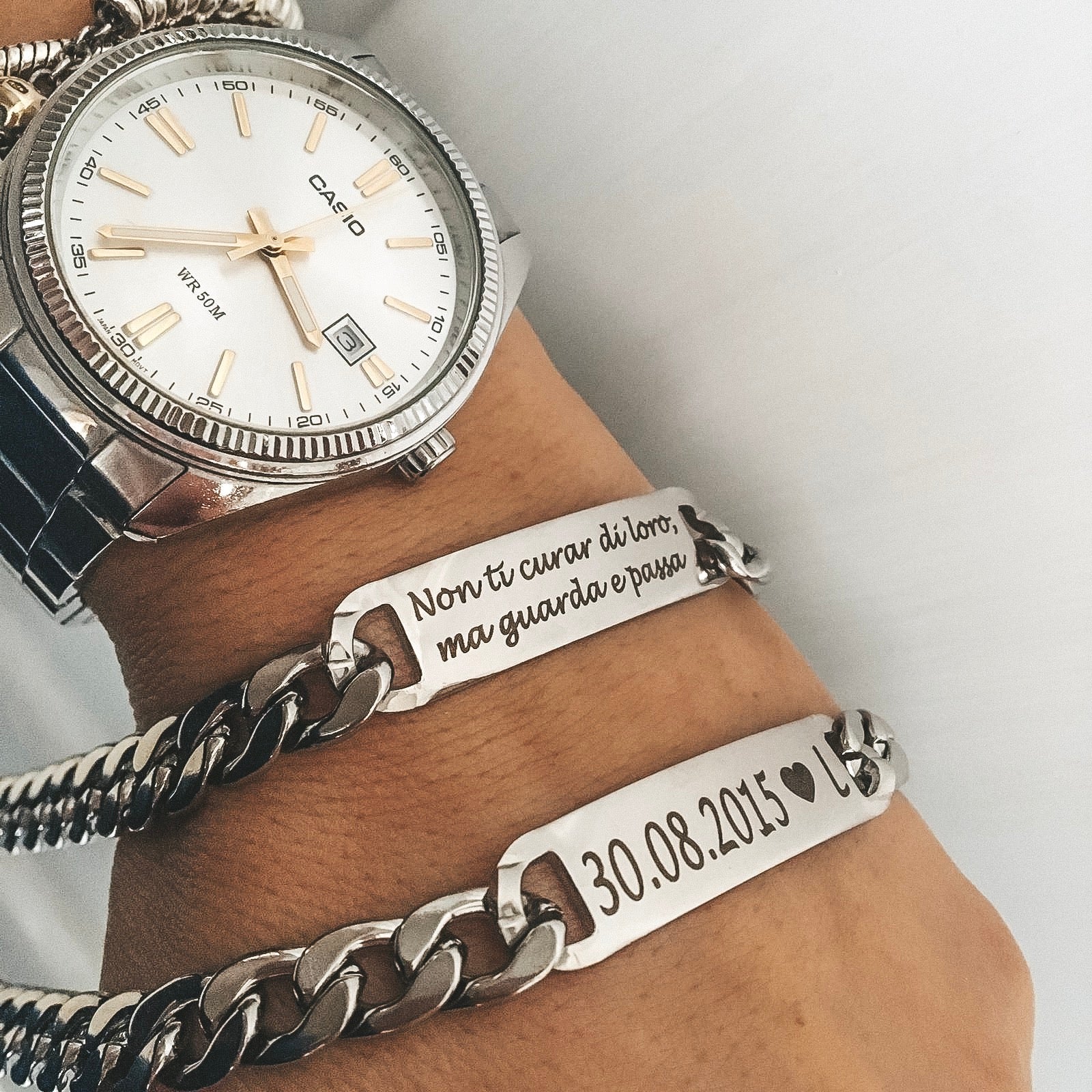Bracciale Catena e Targhetta PERSONALIZZATO (4167551778879)