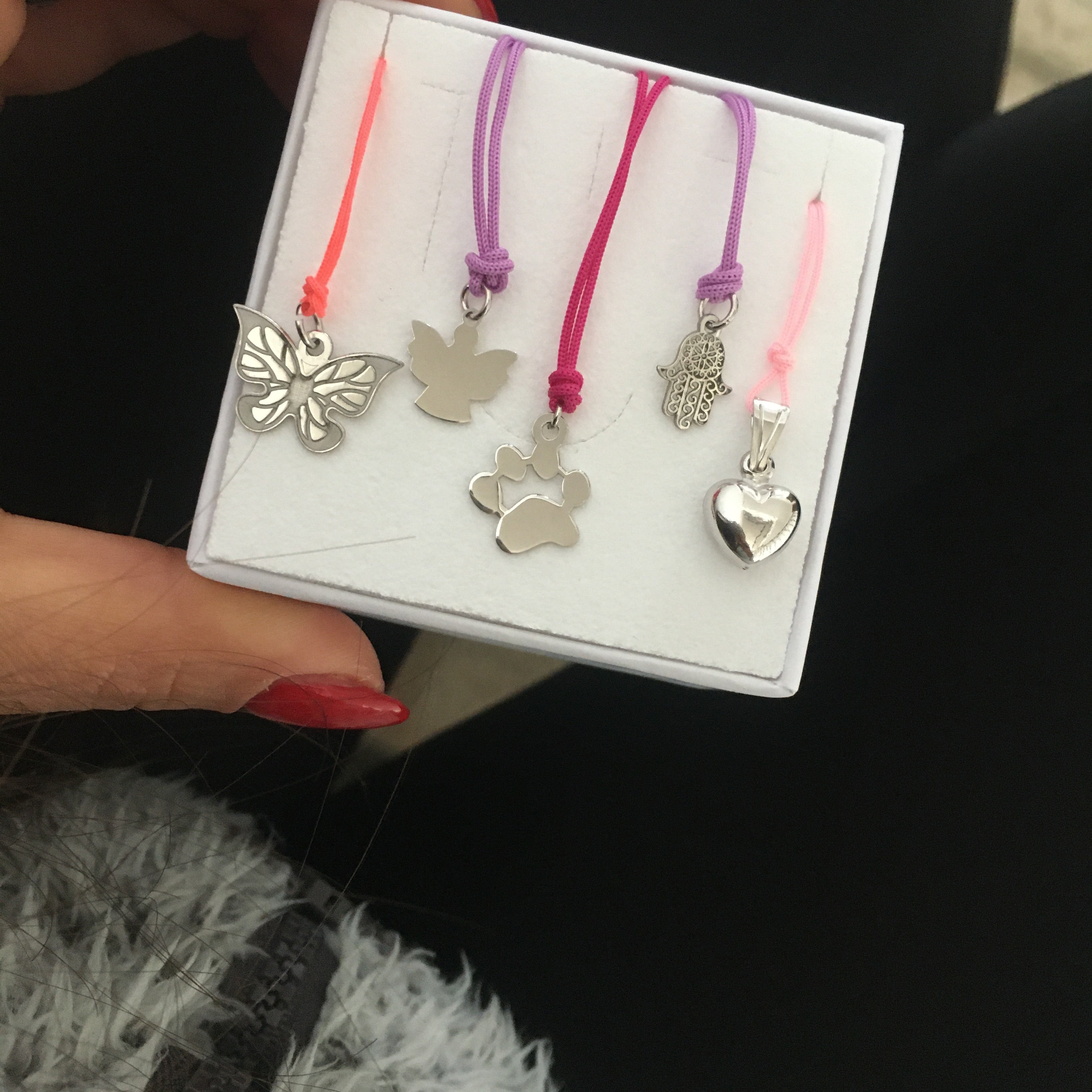 Cordoncino Colorato con CIONDOLO ARGENTO 925 (6089831874752)