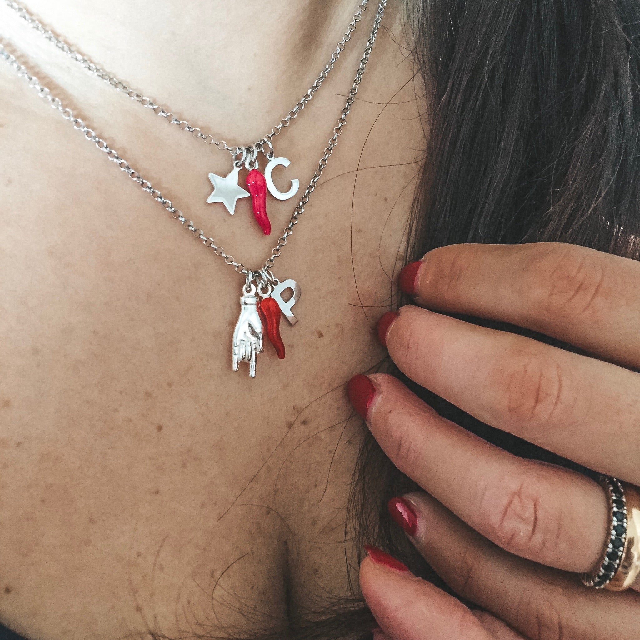 Collana RABIOSA con 3 Charms a Scelta (4384177324095)