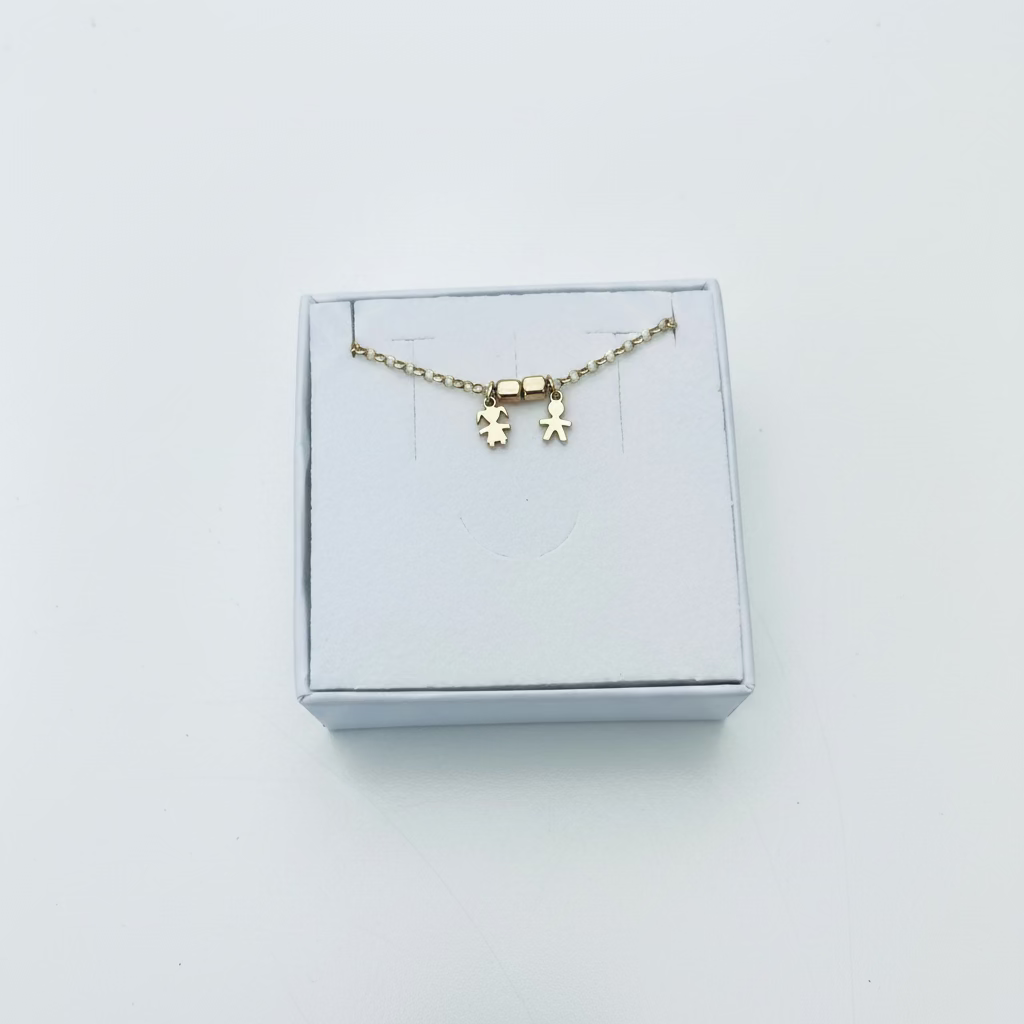 collana micro bebé in argento 925 versione gold. rabiosajewels