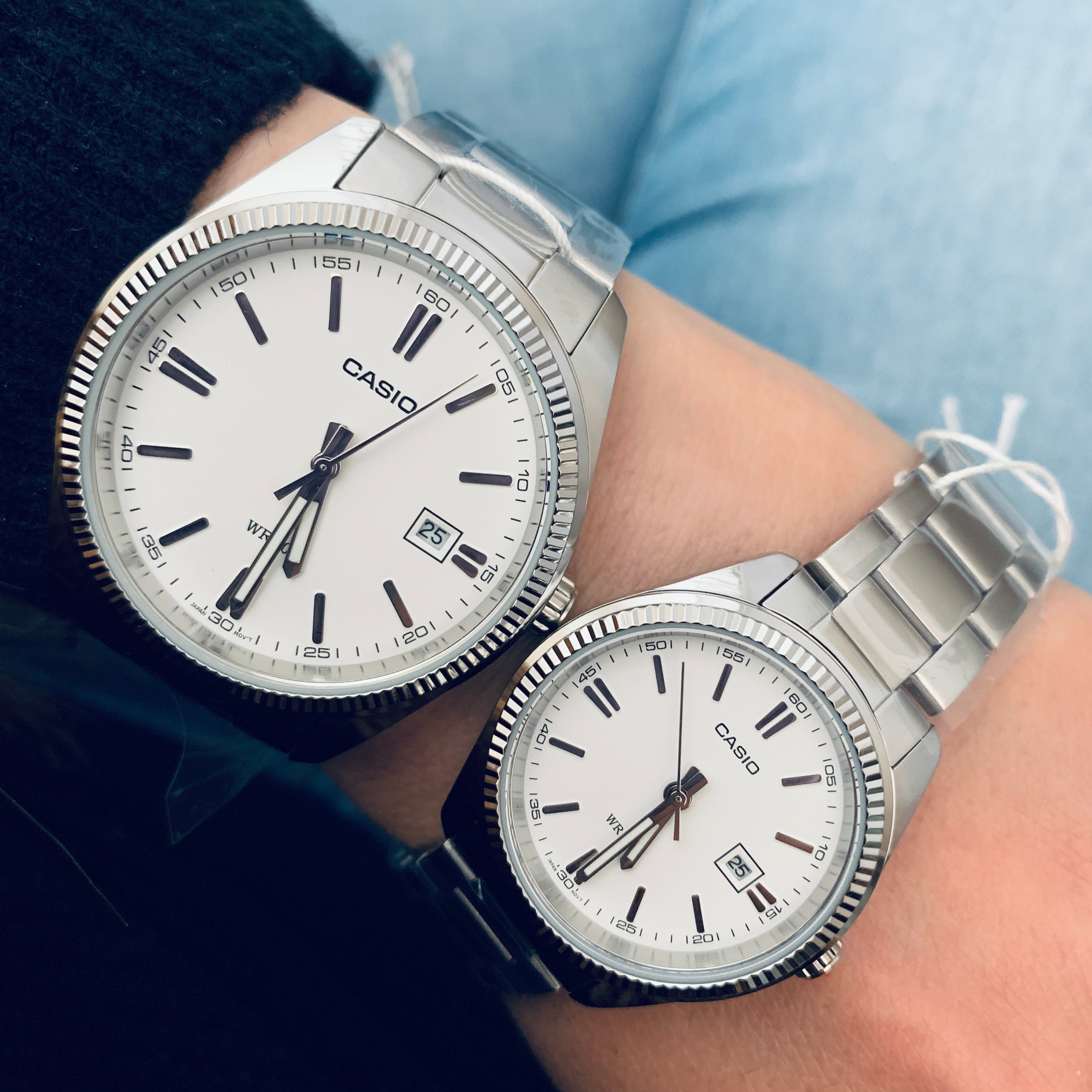 bianco e segnatempo silver. cassa da 30mm o da 39 mm
