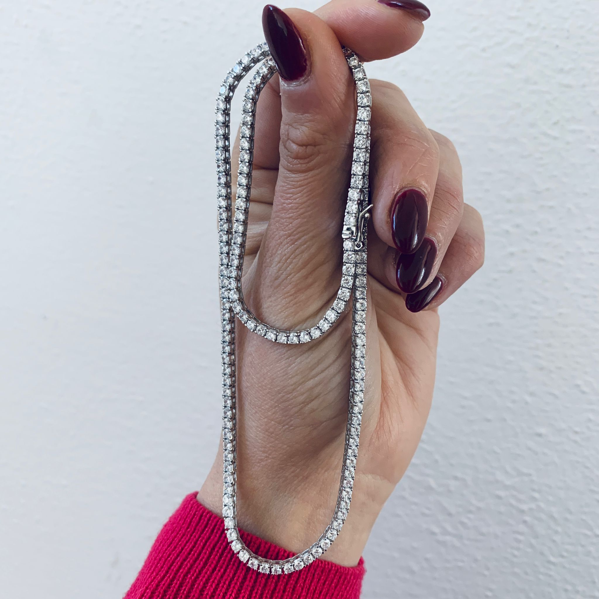collana tennis luxury in argento 925 con zirconi. RabiosaJewels 