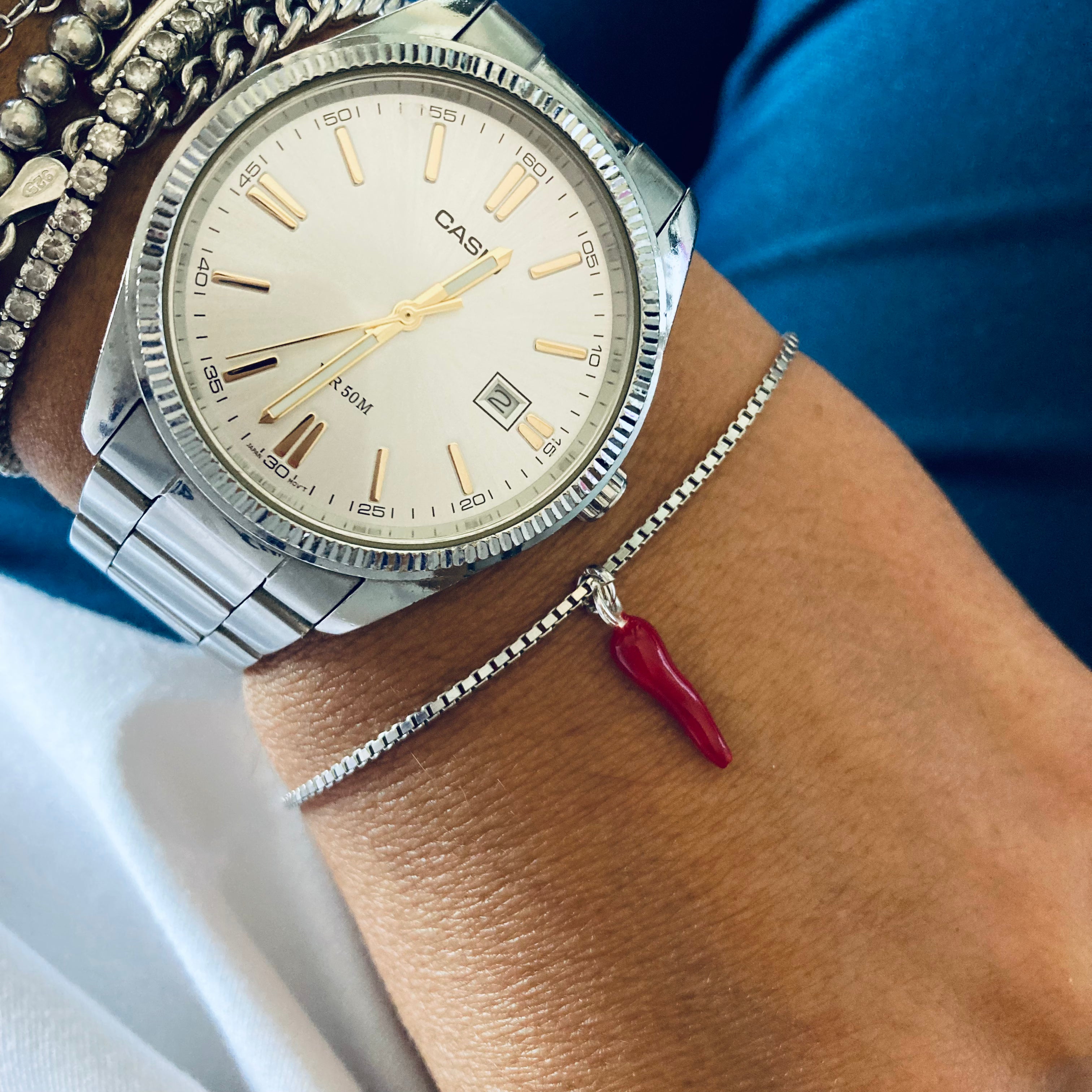 bracciale filo infinity con ciondolo a scelta in argento 925. RabiosaJewels 