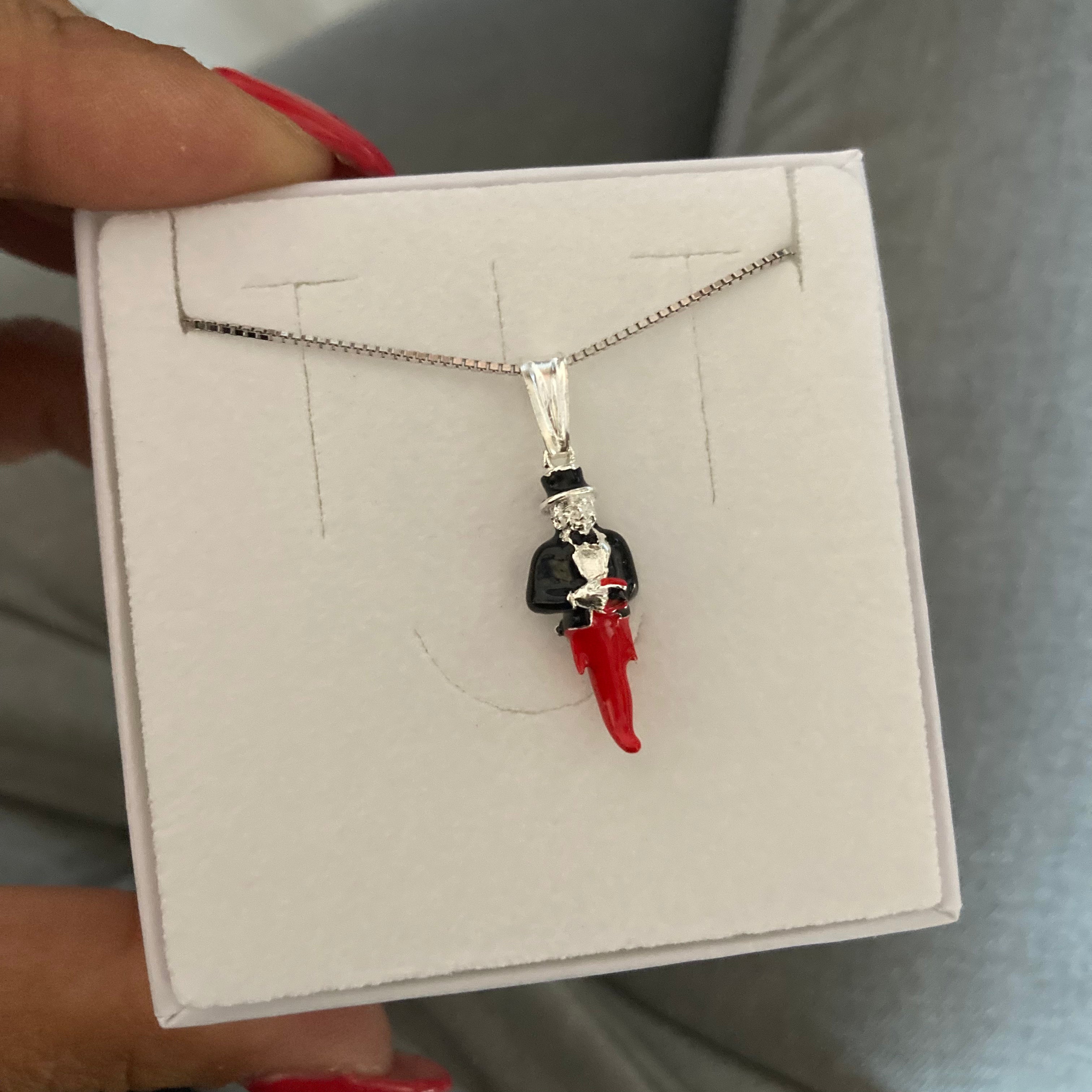 collana con corno scartellato in argento 925 di RabiosaJewels