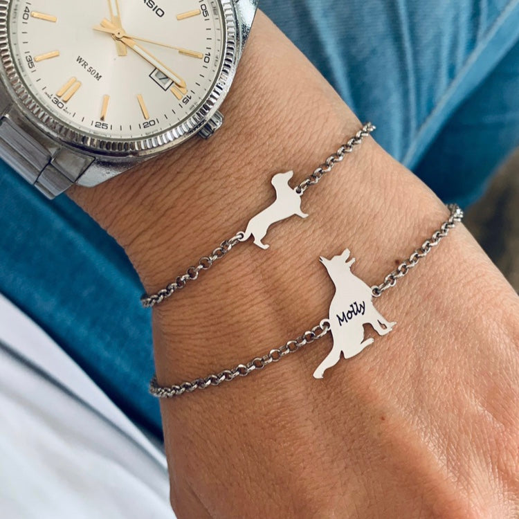 RabiosaJewels. Bracciali sagome personalizzate. argento 925.